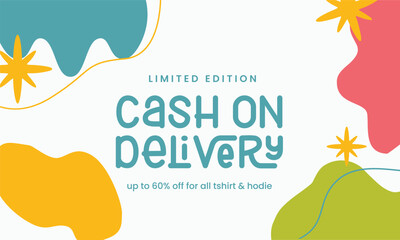 Cash On Delivery social media post promoted. vector design