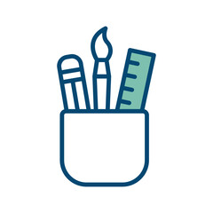 stationery icon vector design template in white background