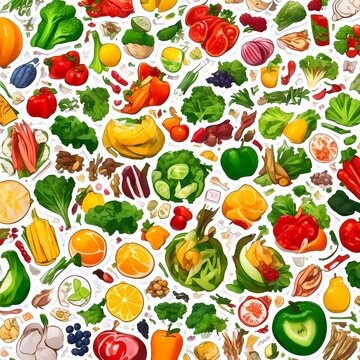 healthy background with fruits