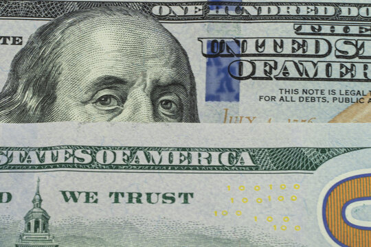 American Money ‘states of America We Trust’ Dollar Bill concept photo closeup of American Cash