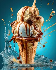 a liquid ice cream cone