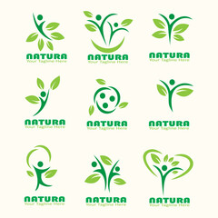 logo icon set nature vector