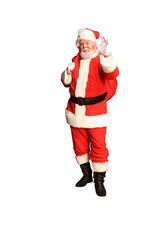 Traditional Santa Claus standing on a transparent background