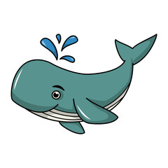 whale sea animal cartoon