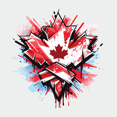 1st of July Canada Day T-Shirt Design Vector