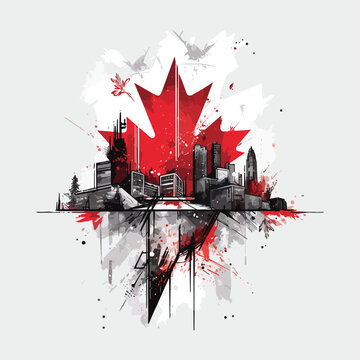 1st of July Canada Day T-Shirt Design Vector