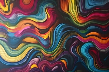 Fototapeta premium abstract liquid mural colorful ,generative ai