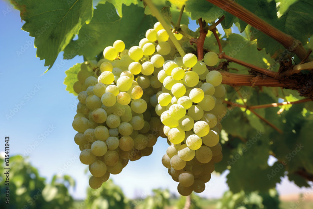 Poster Sauvignon Blanc is a crisp and refreshing white wine grape. Generative AI technology