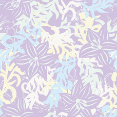 Pastels Floral Seamless Pattern Design Background