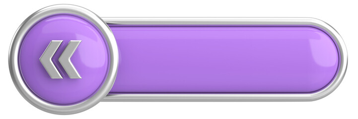 Fototapeta premium Previous button. Back button. 3D illustration.