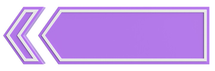 Previous button. Back button. 3D illustration.