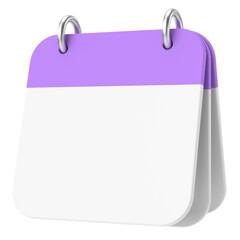 Empty calendar. 3D calendar. 3D illustration.