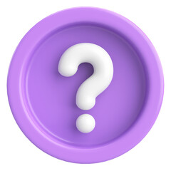 Question mark sign. 3D illustration.