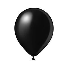 Black balloon on white background