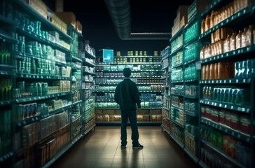 Boy in Grocery Store