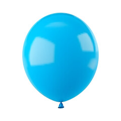 Blue balloon on white background