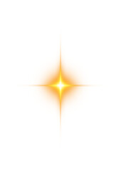 Fototapeta premium Golden star and sparks isolated on transparent background. Flares and sunbursts. Glowing light effects. PNG.