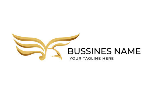 luxury falcon bird logo design template best for bussines name,travel comany Etc