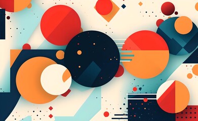 Obraz premium Simple Minimalism Geometric Shapes Background. Generative AI. 