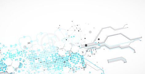 Abstract background on technological and scientific topics. CPU concept.