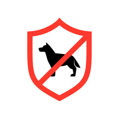 Vector Dog Protection Shield Badge Icon