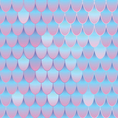 Mermaid scales texture seamless pattern. Vector illustration