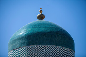 close short of blue dome of uzbekistan