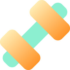 Dumbbell pixel perfect flat gradient color ui icon. Sports inventory. Muscular development. Simple filled pictogram. GUI, UX design for mobile application. Vector isolated RGB illustration