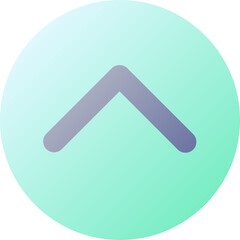 Upward direction arrow pixel perfect flat gradient color ui icon. Upload button. Webpage element. Simple filled pictogram. GUI, UX design for mobile application. Vector isolated RGB illustration