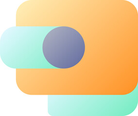 Wallet pixel perfect flat gradient color ui icon. Online payment service. Website interactive element. Simple filled pictogram. GUI, UX design for mobile application. Vector isolated RGB illustration