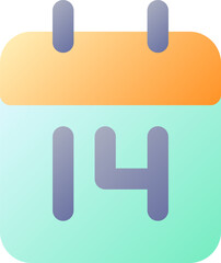 Obraz premium Calendar application pixel perfect flat gradient color ui icon. Save date. Schedule organization. Simple filled pictogram. GUI, UX design for mobile application. Vector isolated RGB illustration