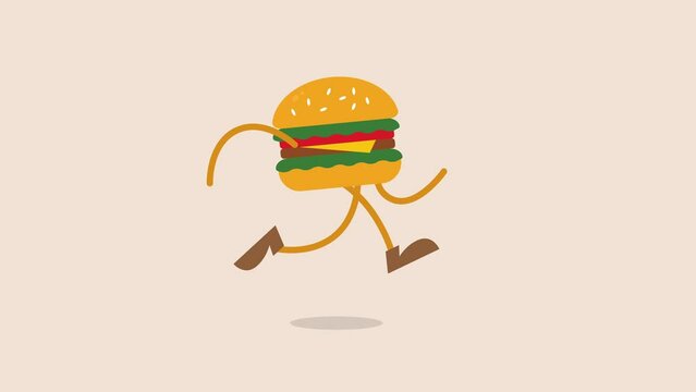 burger run animation.
