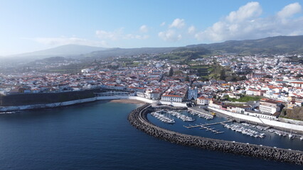 Fototapeta na wymiar Foto aérea drone Terceira Islas Azores , Portugal