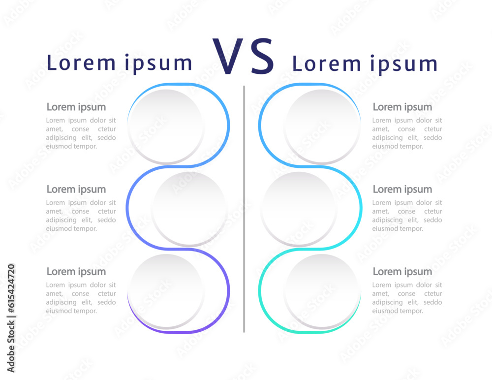 Poster versus neumorphic circles infographic chart design template. abstract infochart with contour. instru