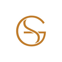 SG initials monogram concept. Logo design of letters S and G.