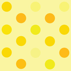 yellow circle illustration, stock vector pattern on plain colored background, Vector illustration  for fabric, paper, packaging, etc.