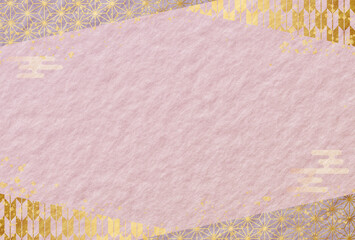 紫 敬老の日 バナー 和柄 和紙 背景