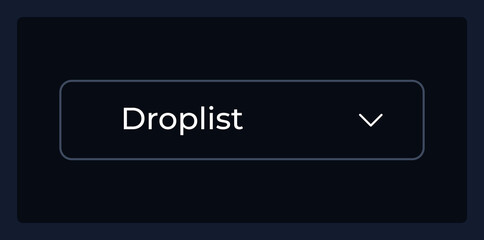 Normal drop down list UI element template. Editable isolated vector dashboard component. Flat user interface. Visual data presentation. Web design widget for mobile application with dark theme © IMG visuals icons