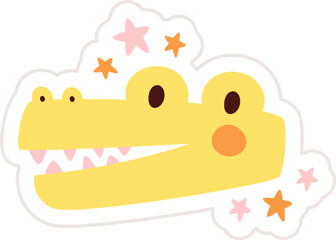 Childish Crocodile Sticker