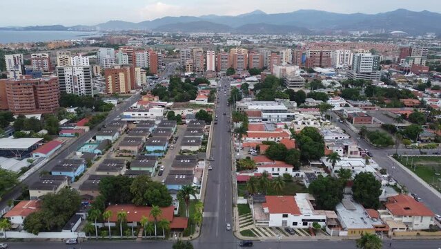 Aerial view of an area of the city of Lecheria, located in the north of Anzo&aacute;tegui State, Venezuela