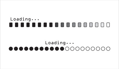 Loading bar progress icons,  System software update and upgrade concept. Vector illusration gradation colour icon.