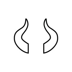 Obraz premium Animal horns line icon, logo vector