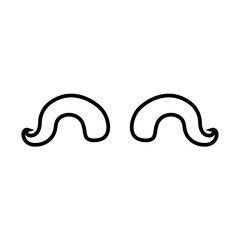 Naklejka premium Animal horns line icon, logo vector