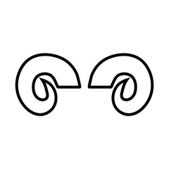 Animal horns line icon, logo vector