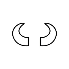Animal horns line icon, logo vector