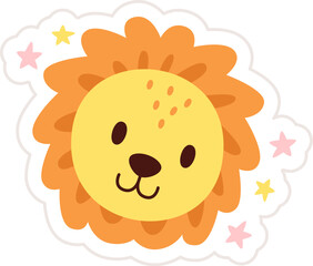 Lion Face Sticker