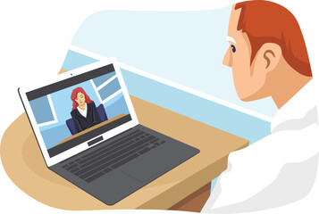 Illustration of office workers. employees. workspace.