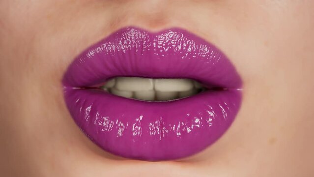 female lips closeup, studio light, 3D render