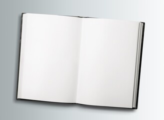 Opening white blank page of book
