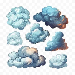 Behangcirkel Set of cloud smoke © Ніна Аманова